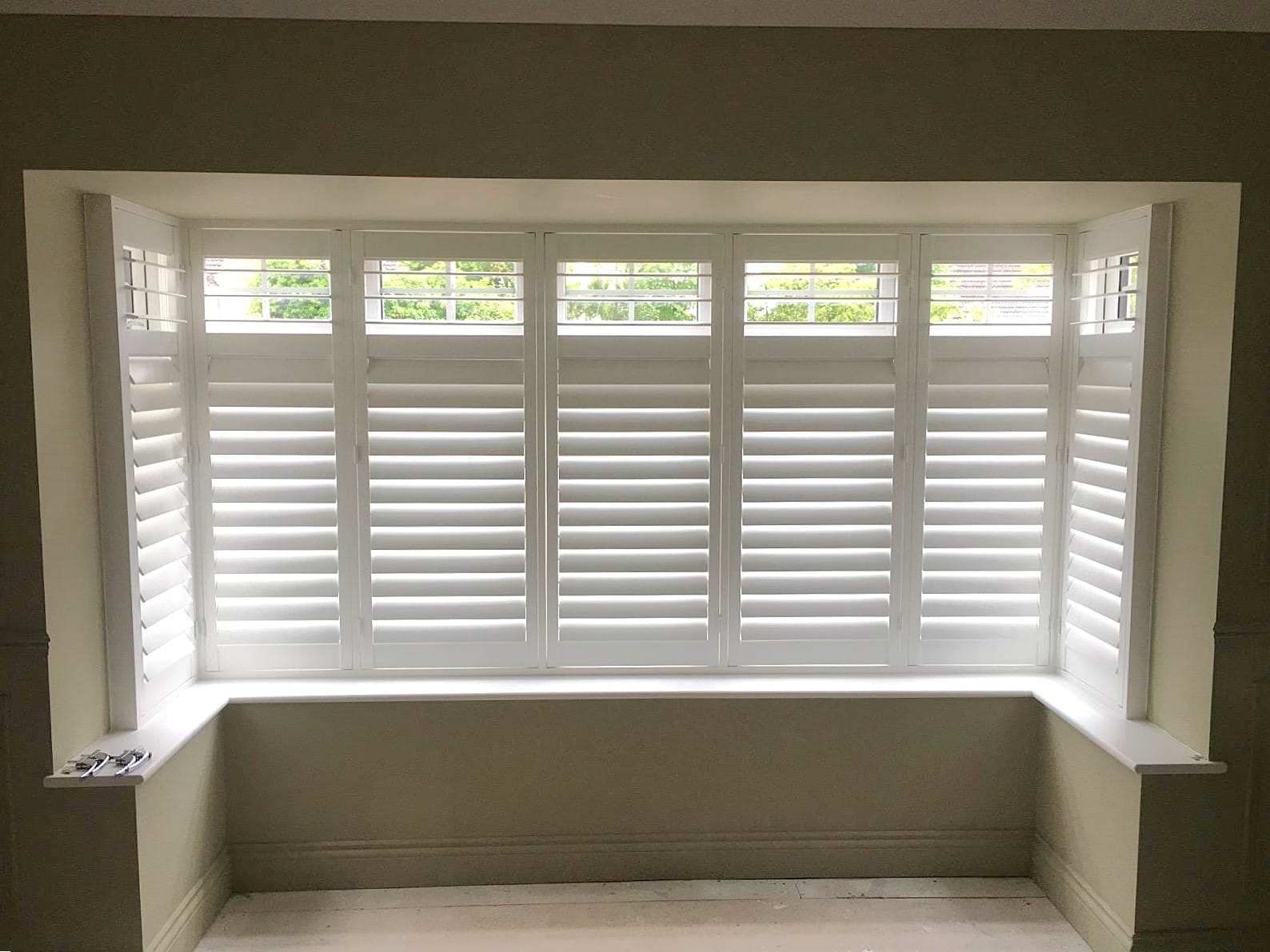Plantation Shutters with Shades behind Shutters & Shade in Essex