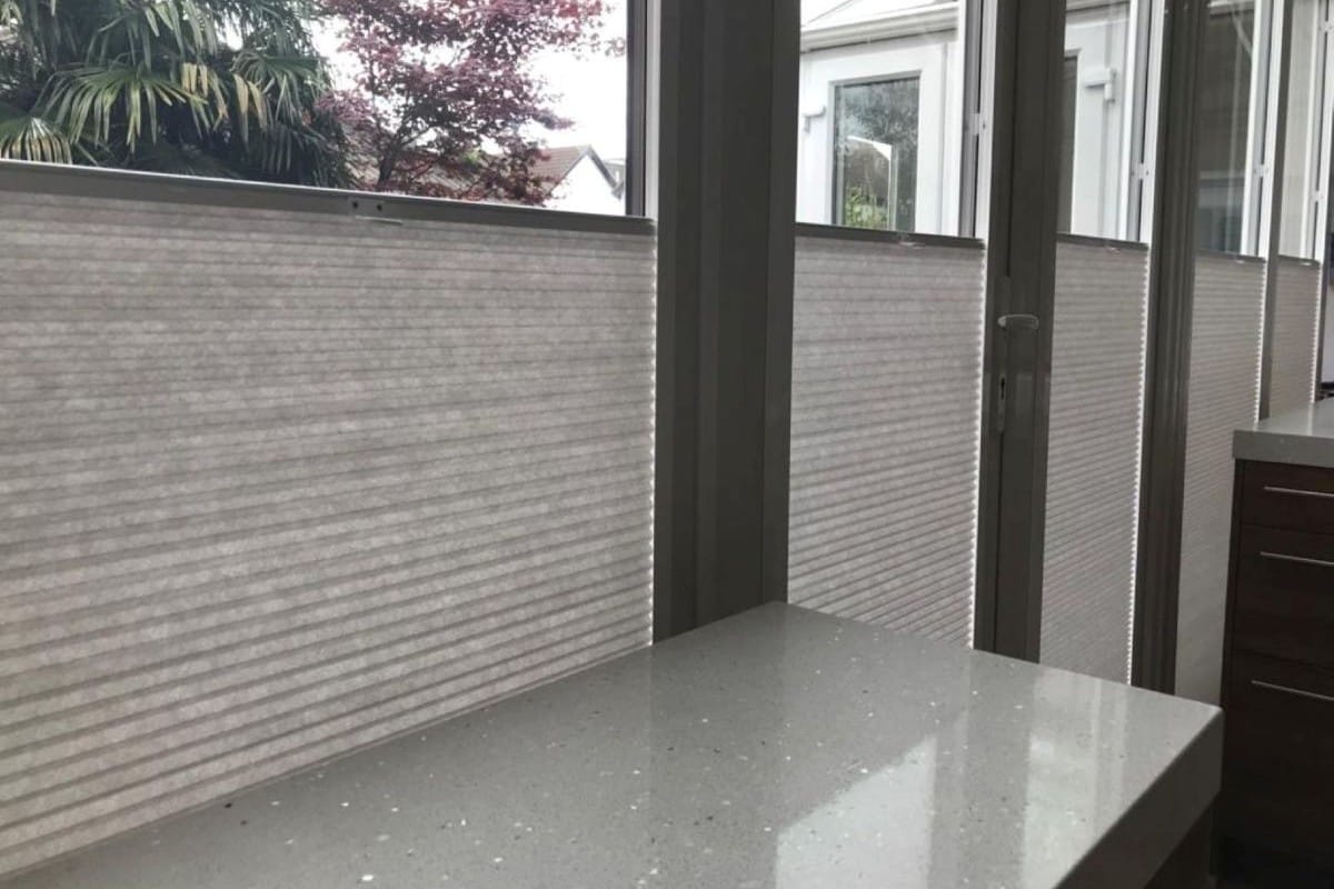 Perfect Fit Thermal Cellular Blind in Grey - made to measure at John’s Blinds & Curtains, Wickford Essex.