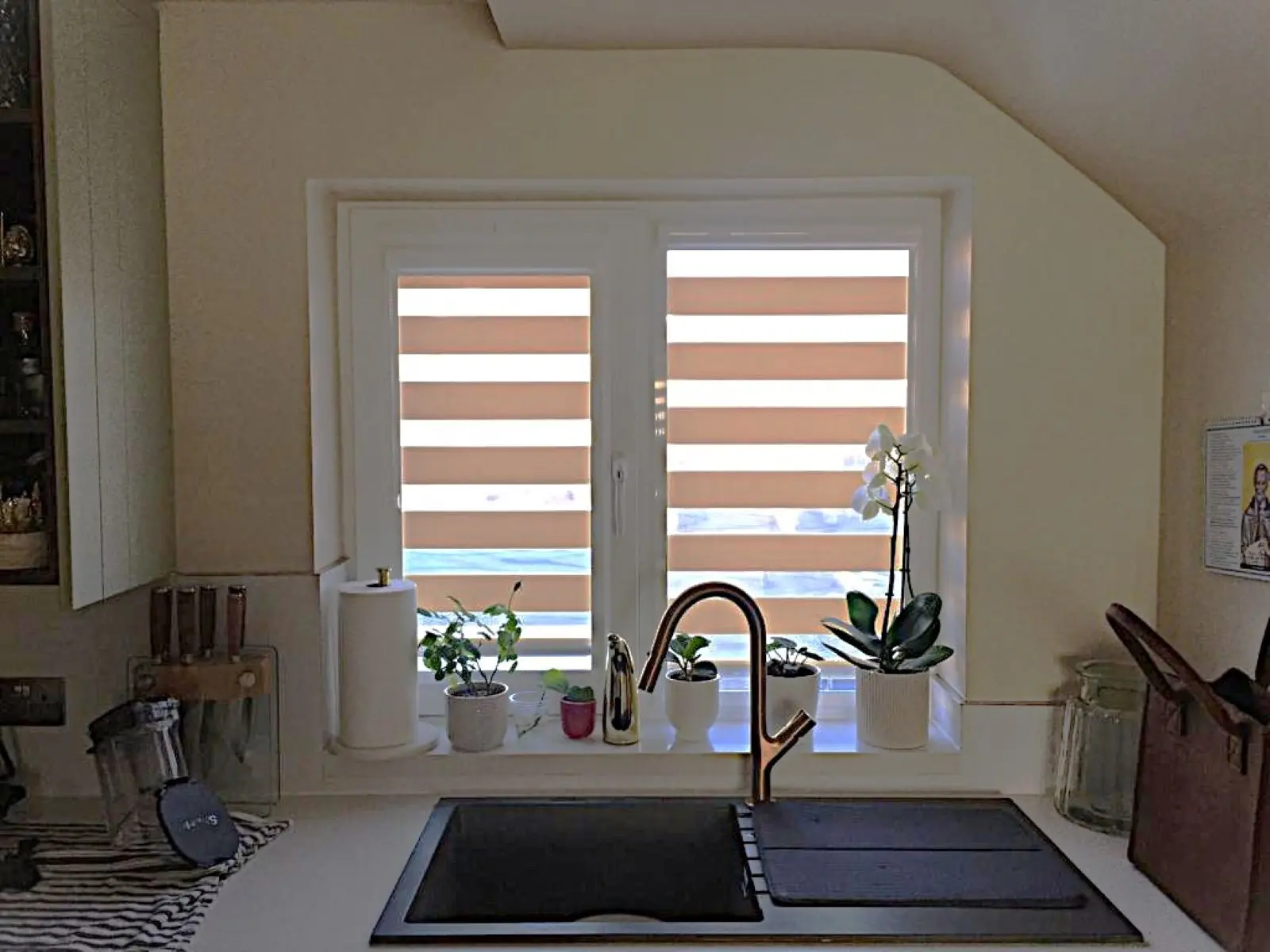 Perfect Fit Day & Night Blinds fitted to uPVC windows.